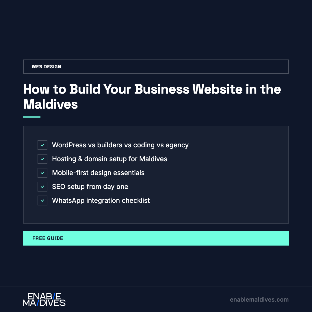 How to Build Your Business Website in the Maldives — free guide