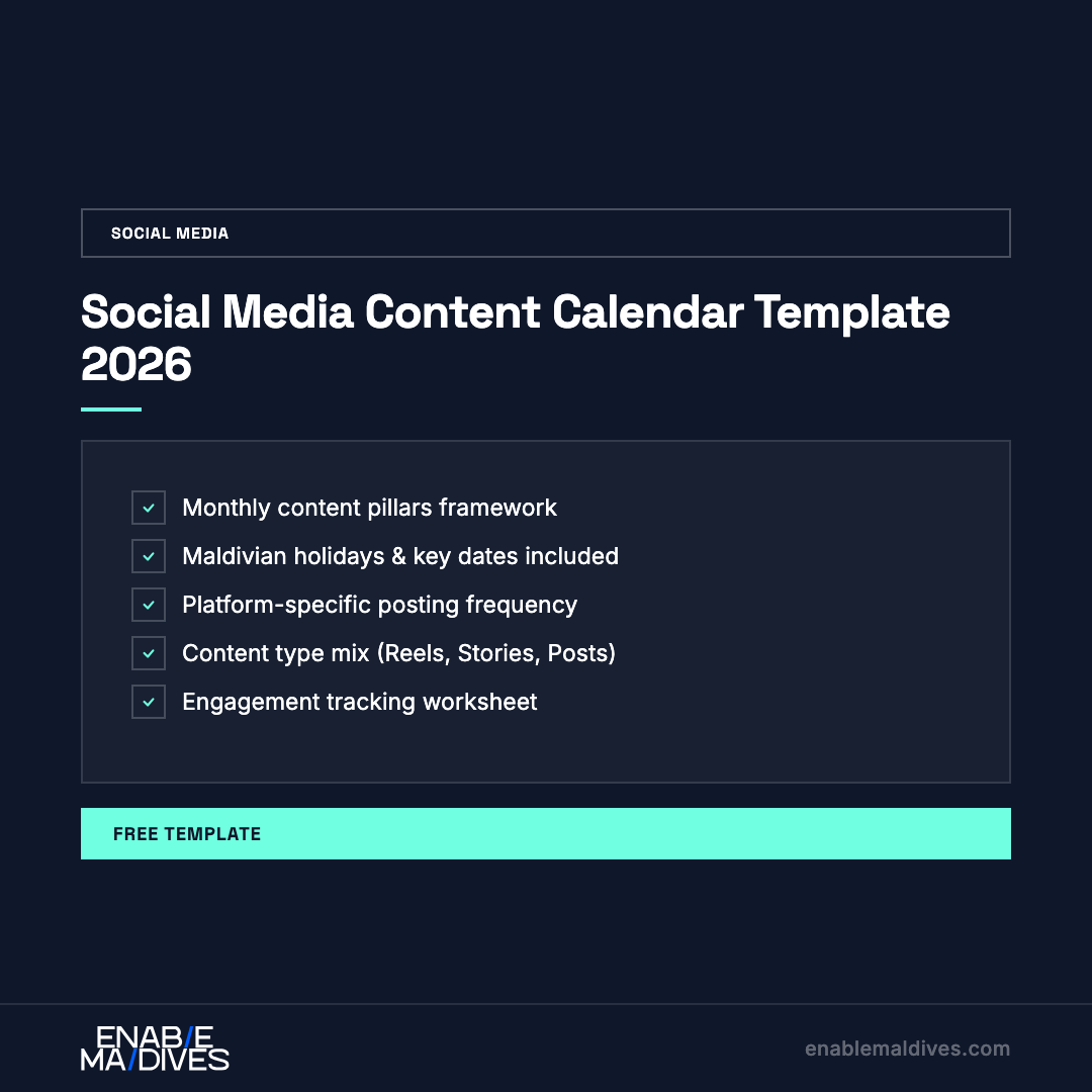 Social Media Content Calendar Template 2026 — free downloadable PDF